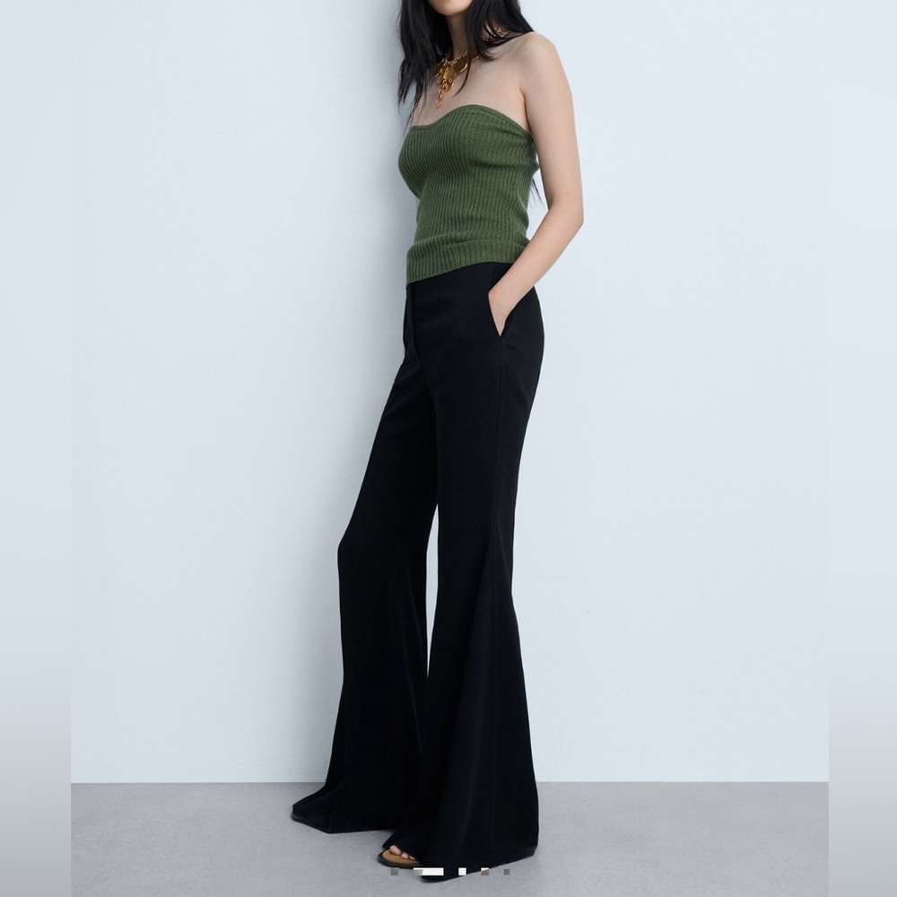 Mango Andrea Black Flare Pant - US 2
